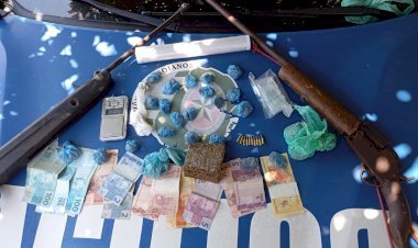 POLÍCIA MILITAR PRENDE HOMEM E APREENDE MENOR COM DROGAS E ARMAS EM PORANGATU