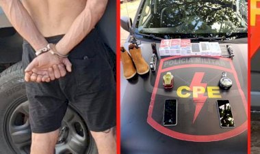 CPE REALIZA A PRISÃO DO INDIVÍDUO POR FURTOS EM SÉRIE EM MINAÇU