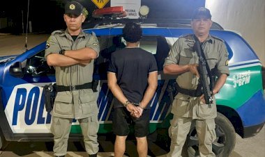 POLÍCIA MILITAR REALIZA A PRISÃO DE UM FORAGIDO DA JUSTIÇA EM MINAÇU