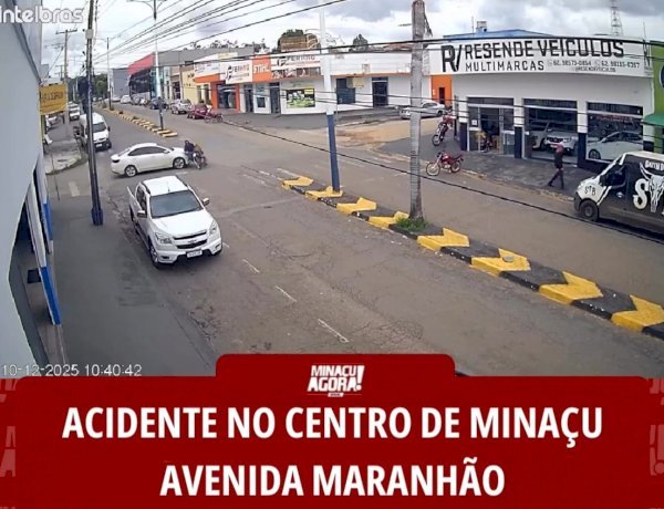 ACIDENTE NO CENTRO DE MINAÇU AVENIDA MARANHÃO