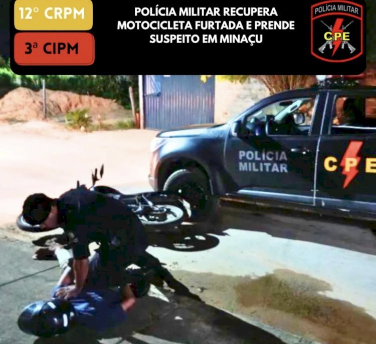 Homem é preso em flagrante após furtar motocicleta em Minaçu.