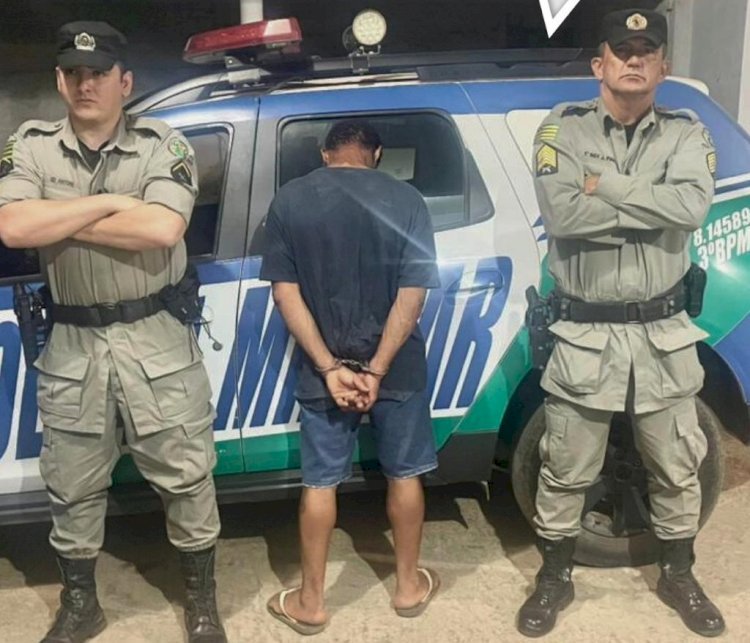 POLÍCIA MILITAR REALIZA A PRISÃO DE UM INDIVÍDUO POR ROUBO EM MINAÇU