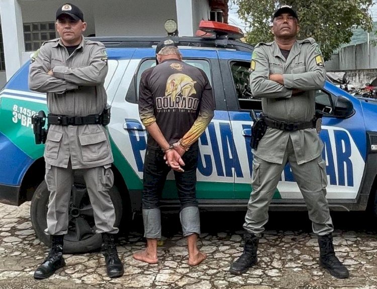 POLÍCIA MILITAR REALIZA A PRISÃO DE UM INDIVÍDUO POR LESÃO CORPORAL GRAVE EM MINAÇU